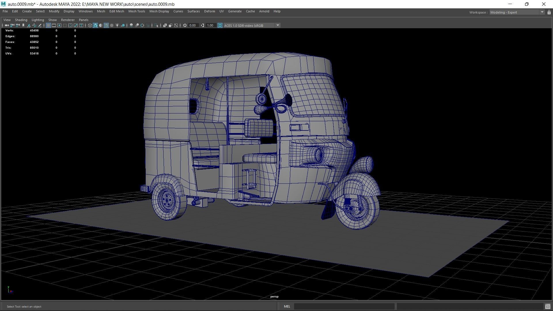 indian Tuk Tuk 3D model_10