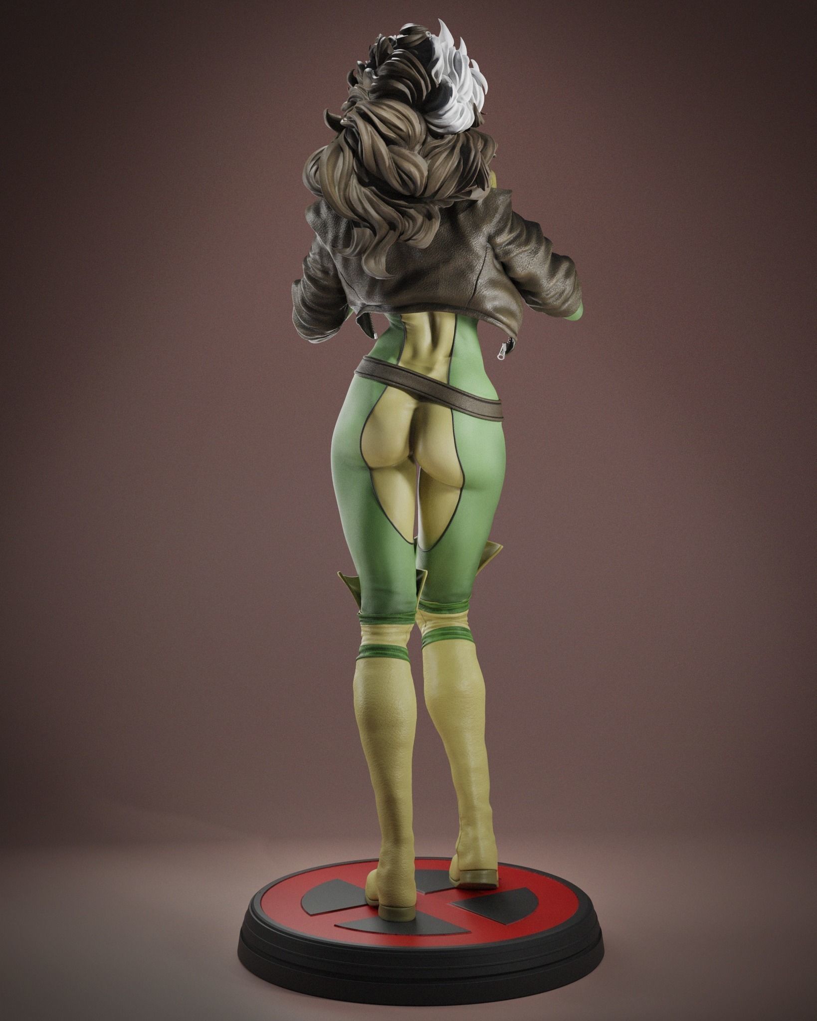 Rogue 3D Print statue of female superhero 3D print model_3