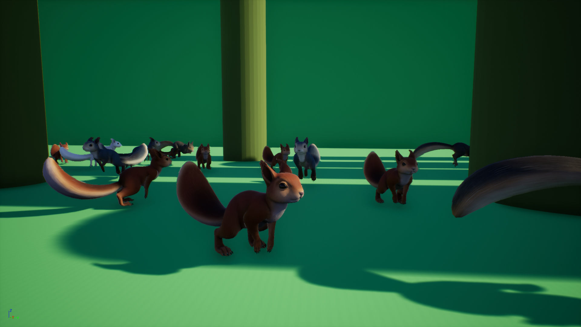 Squirrel squirrels Low-poly 3D model_5