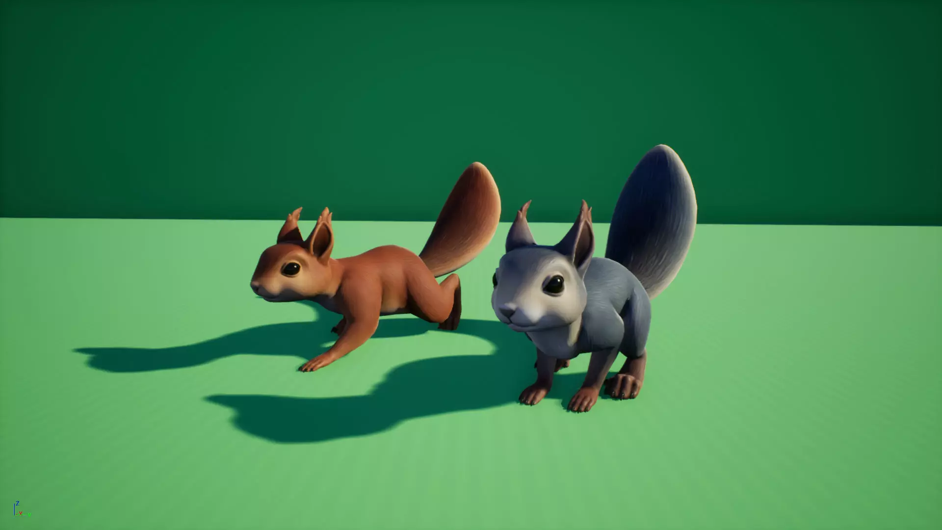 Squirrel squirrels Low-poly 3D model_0