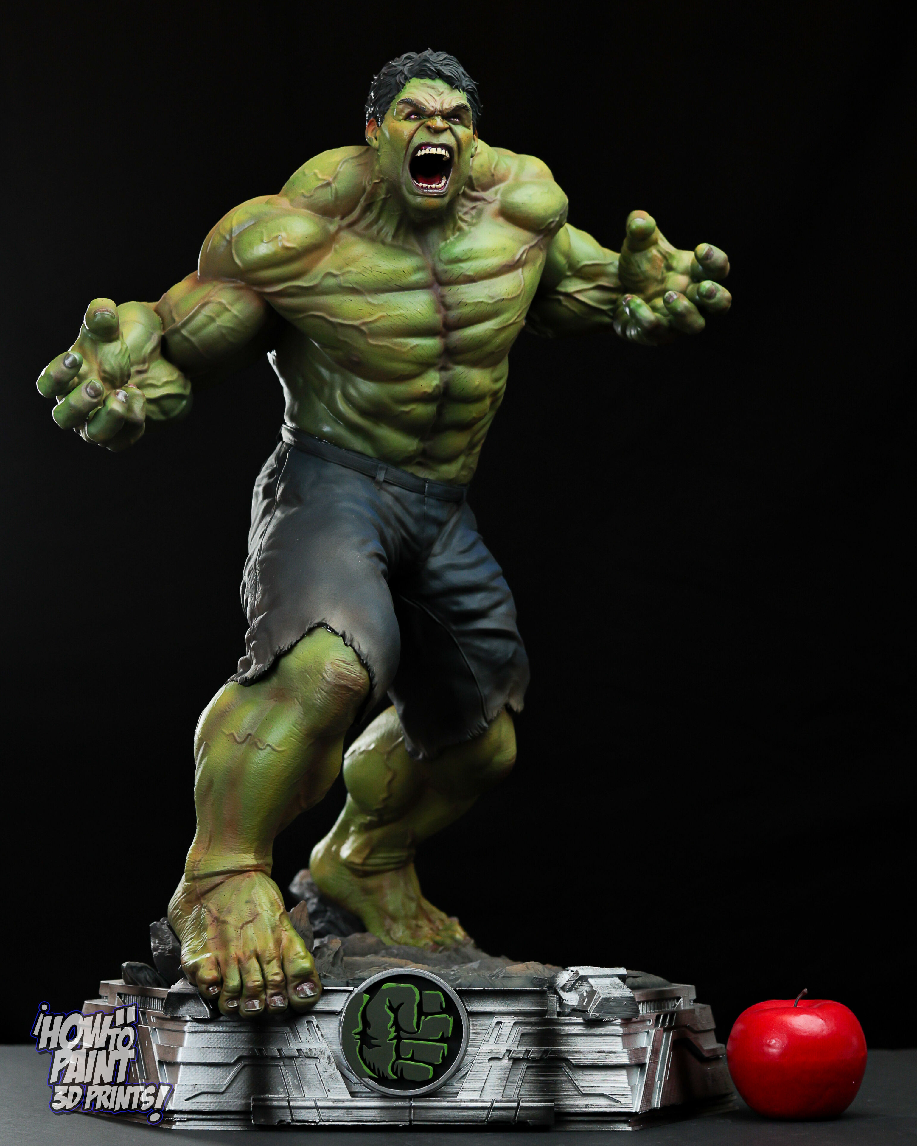 Wicked Marvel Hulk Avengers Diorama Sculpture  3D print model_1