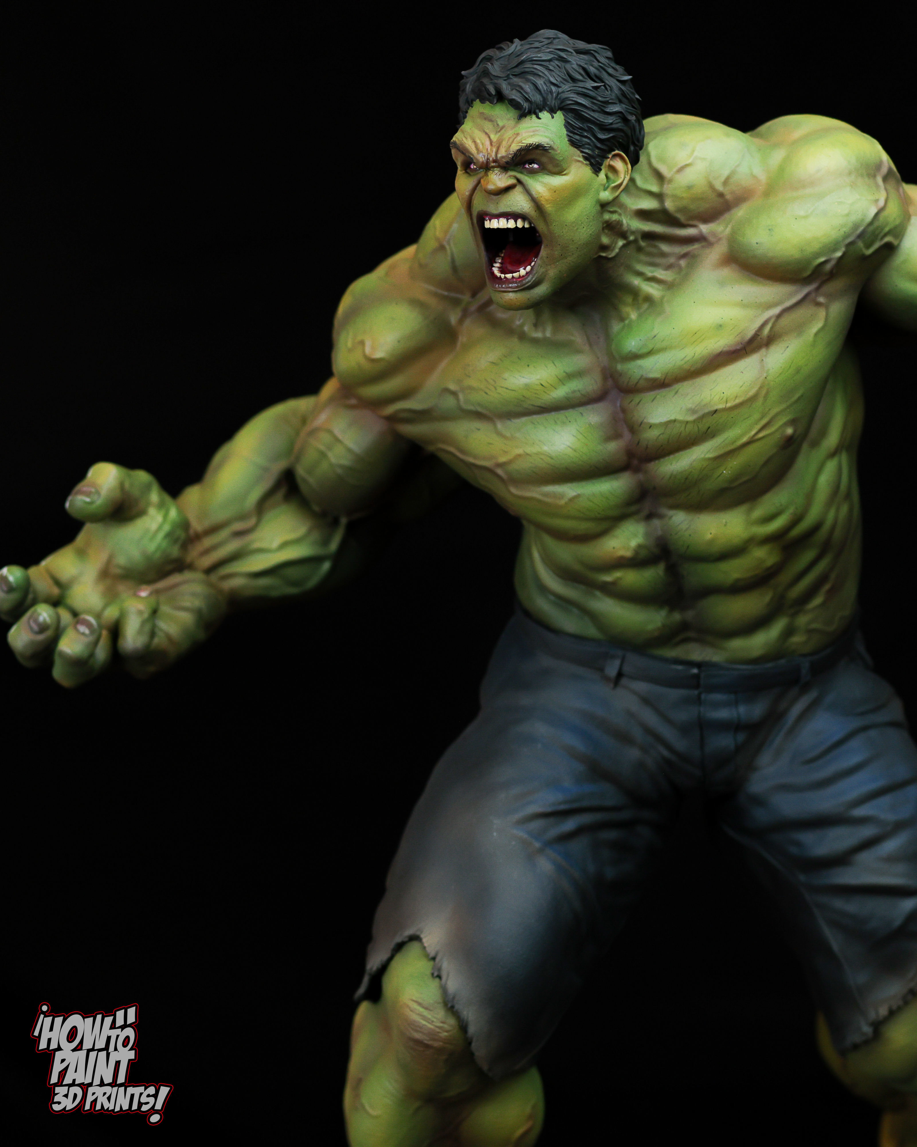 Wicked Marvel Hulk Avengers Diorama Sculpture  3D print model_39