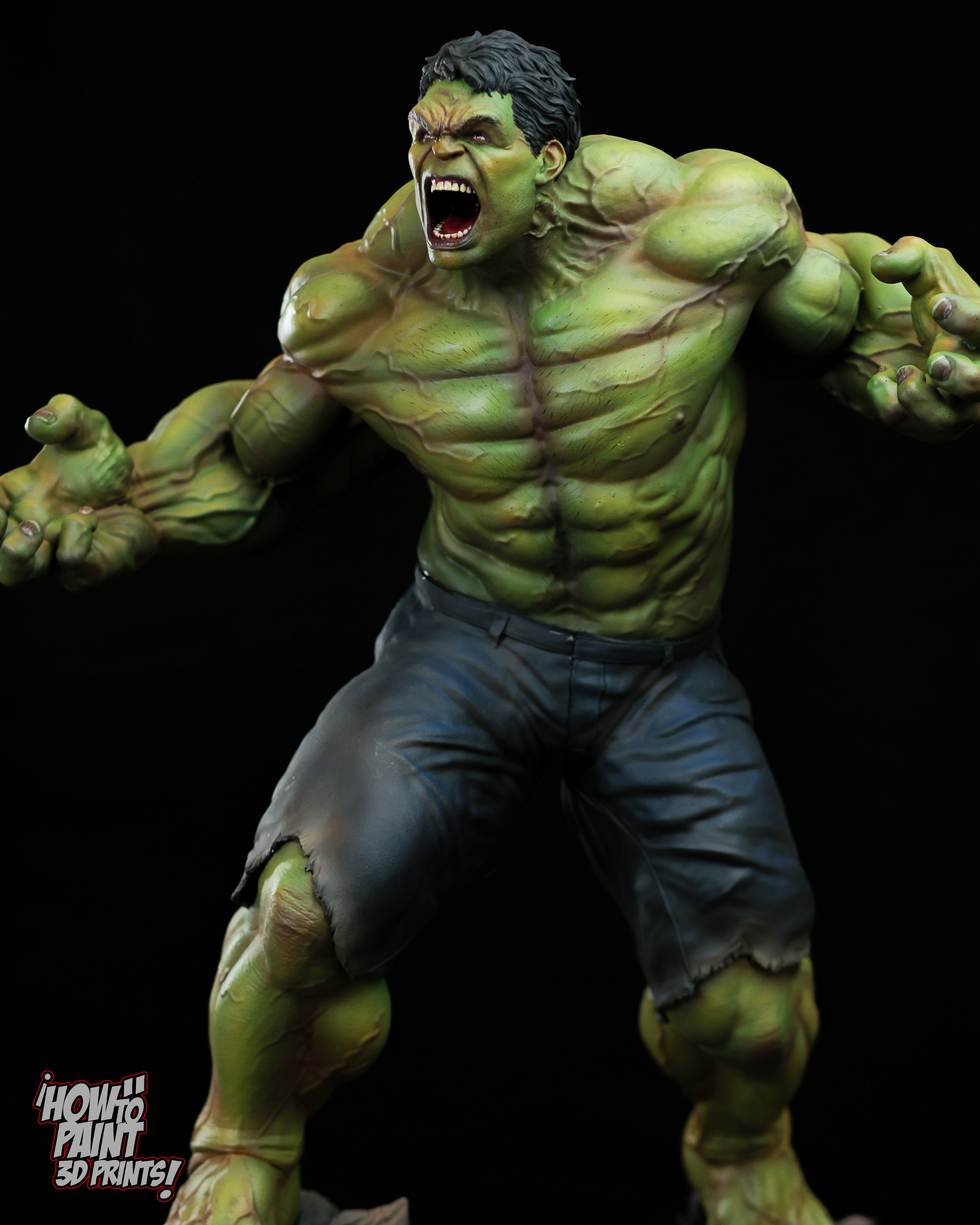 Wicked Marvel Hulk Avengers Diorama Sculpture  3D print model_40