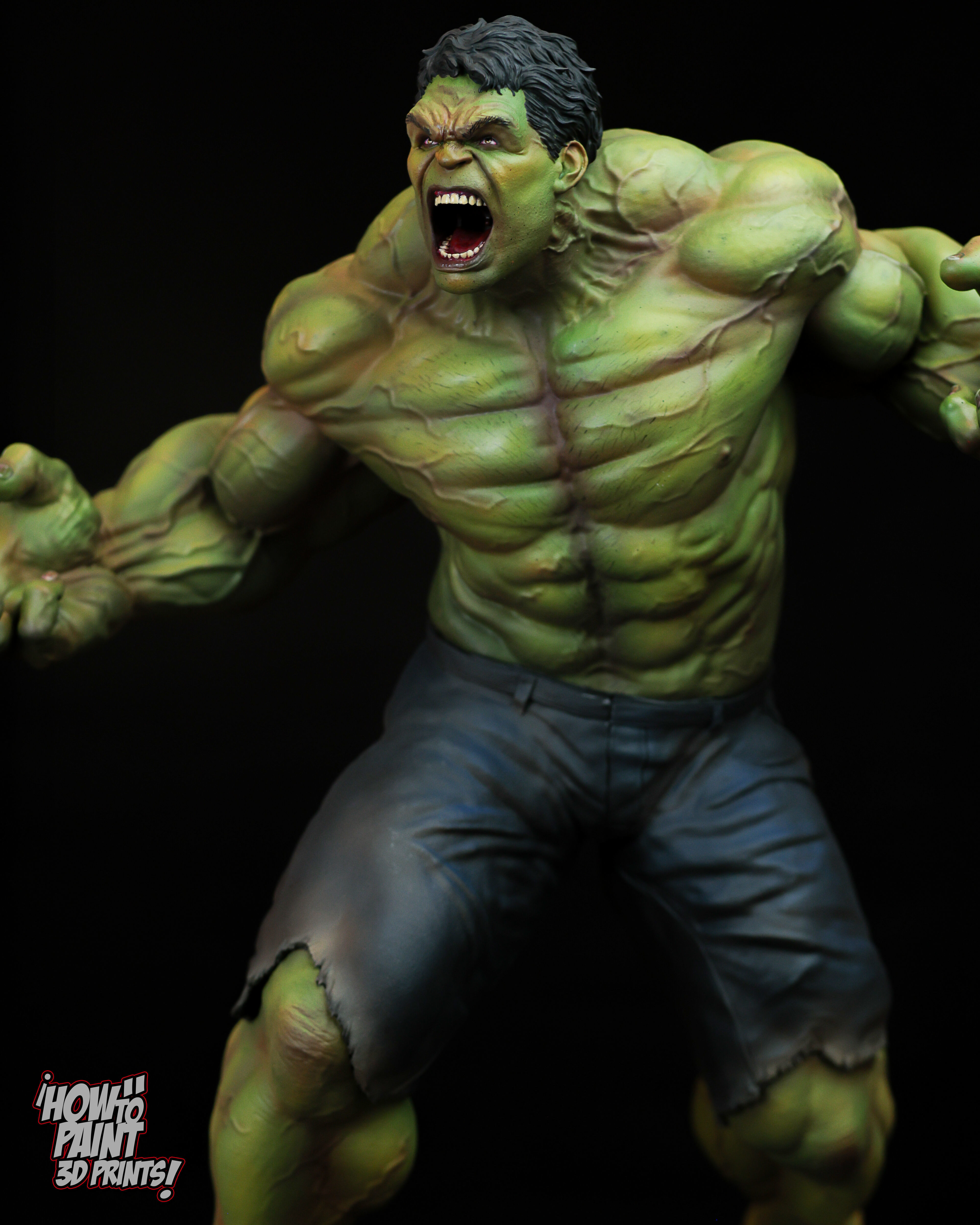 Wicked Marvel Hulk Avengers Diorama Sculpture  3D print model_41
