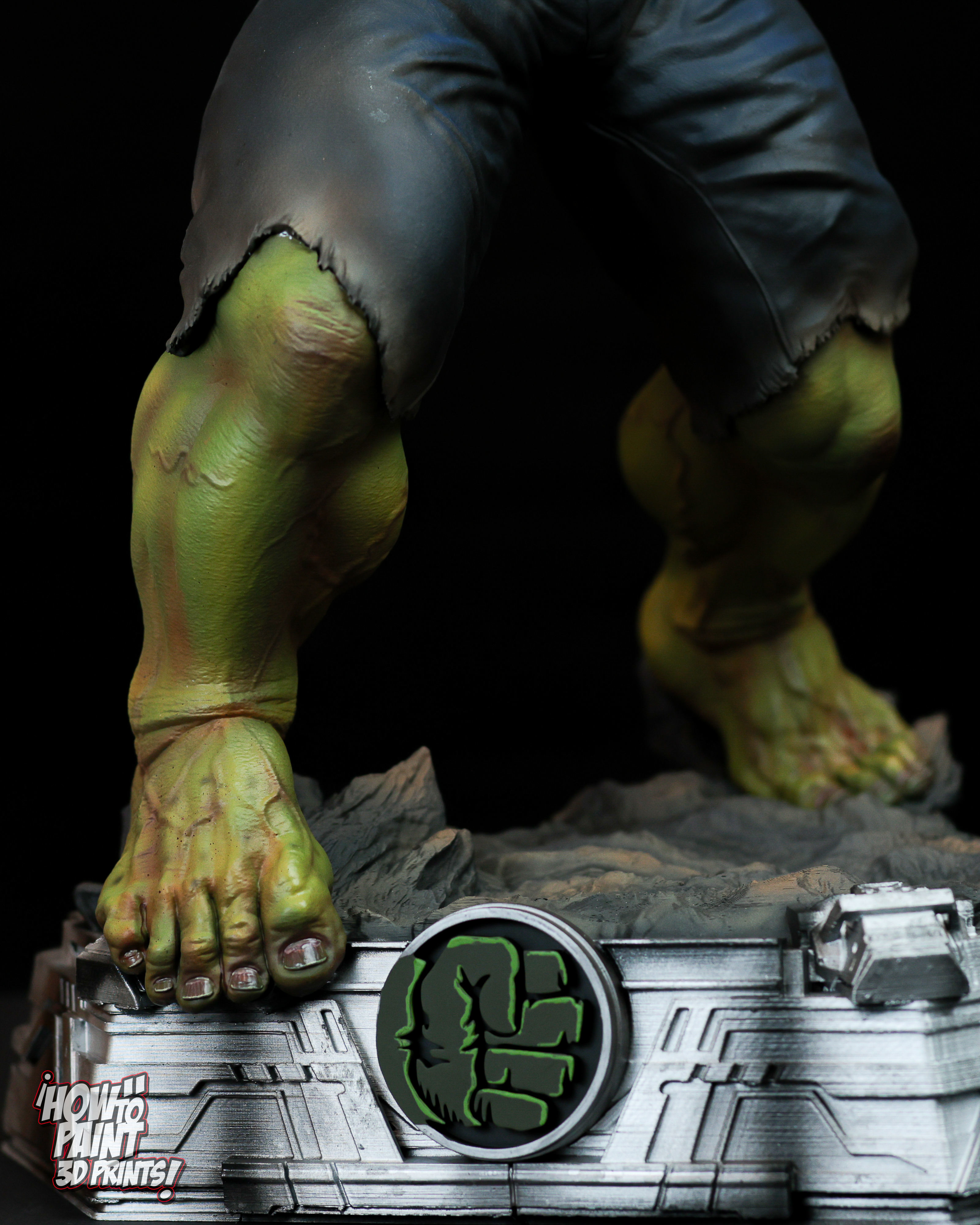 Wicked Marvel Hulk Avengers Diorama Sculpture  3D print model_3