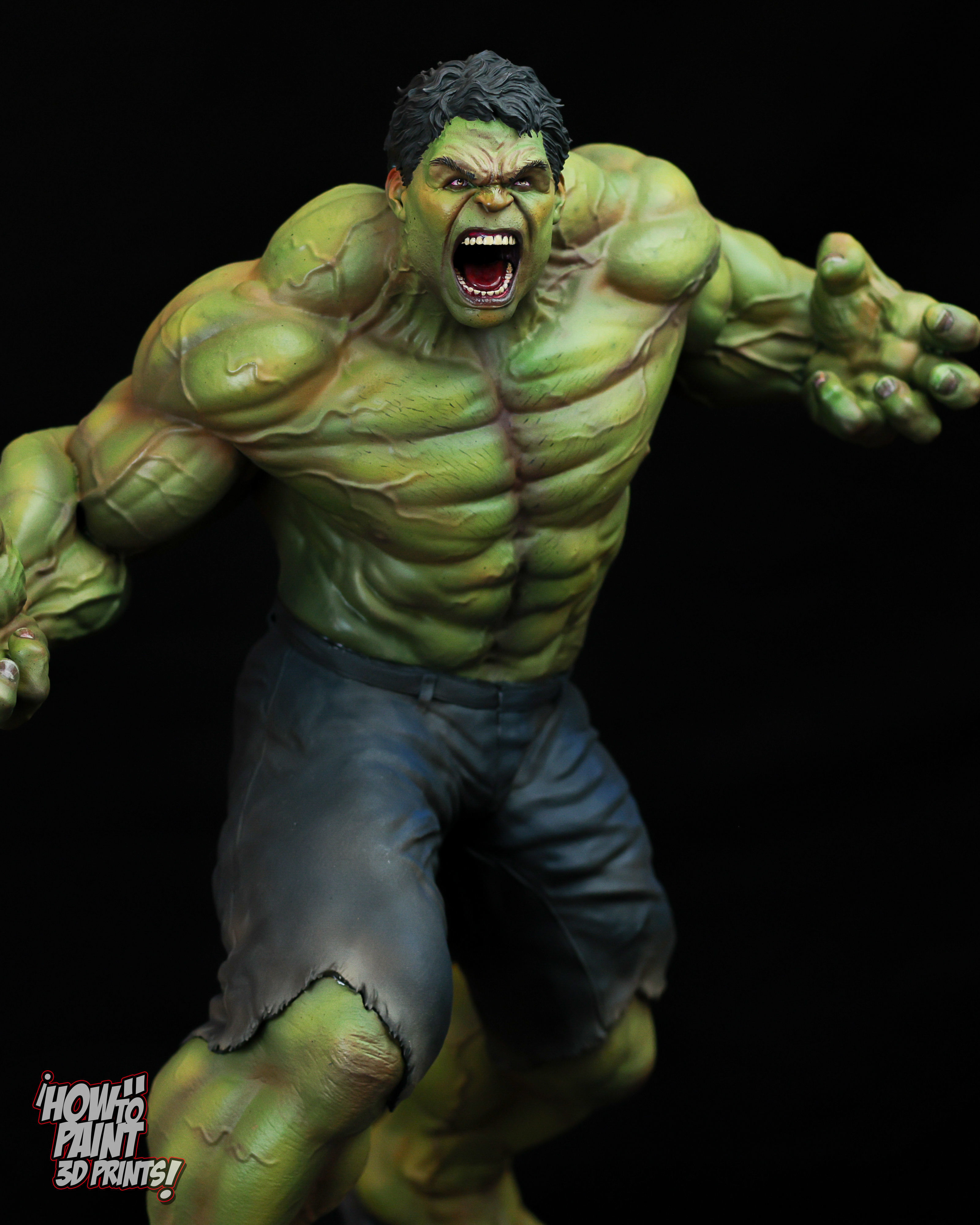 Wicked Marvel Hulk Avengers Diorama Sculpture  3D print model_24