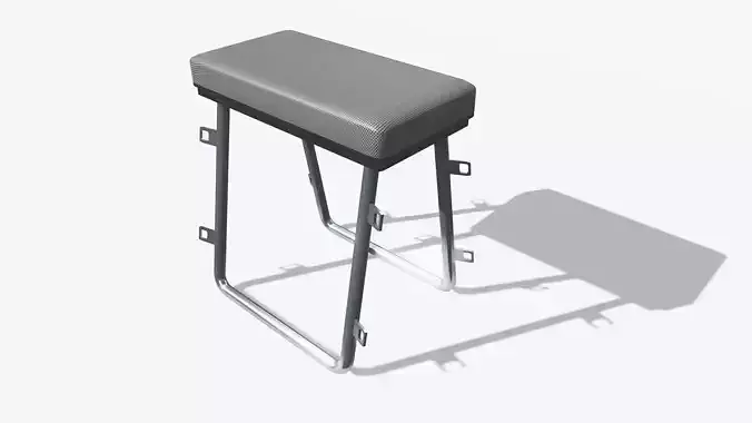 BDSM Cuffing Stool Low-poly 3D model