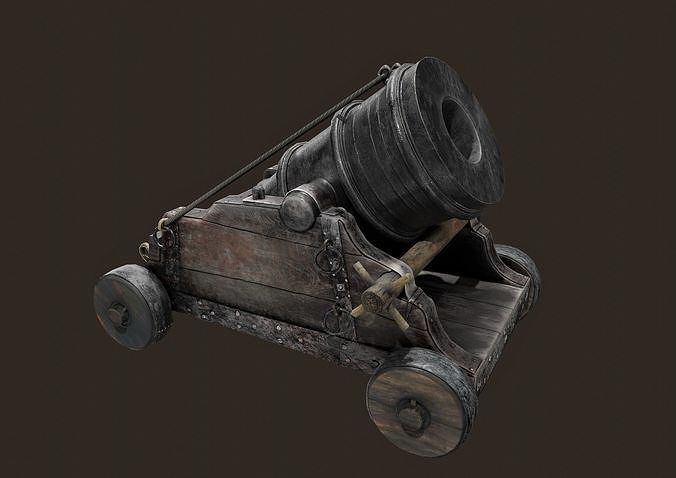 CANNON on wheels 3D print model