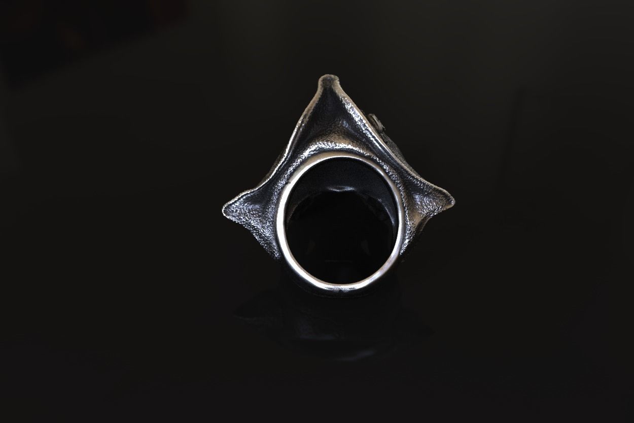Pirate Skull Ring Stl 3D Model For Silver and Gold Casting  3D print model_3