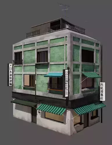 Japanese Apartment House 3D model