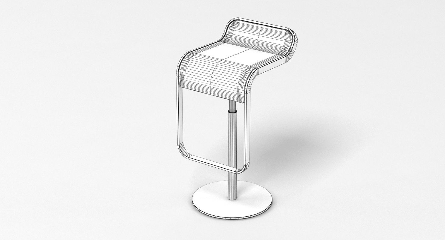 LEM Piston Bar Stool 3D model_2
