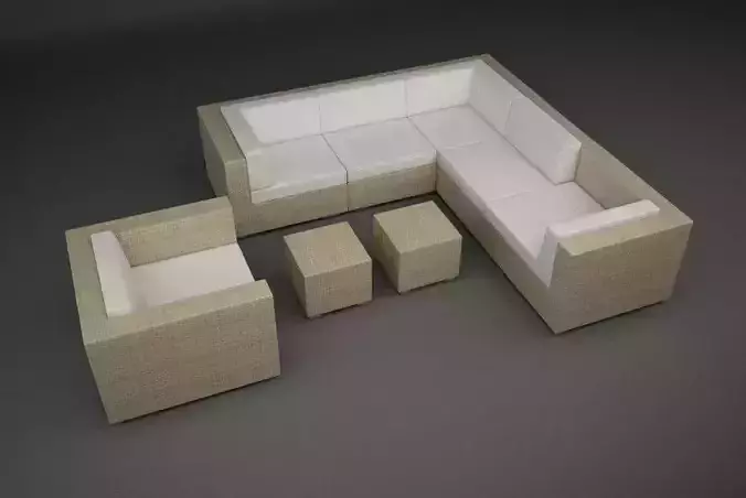 Modular Rattan Furniture Set 4