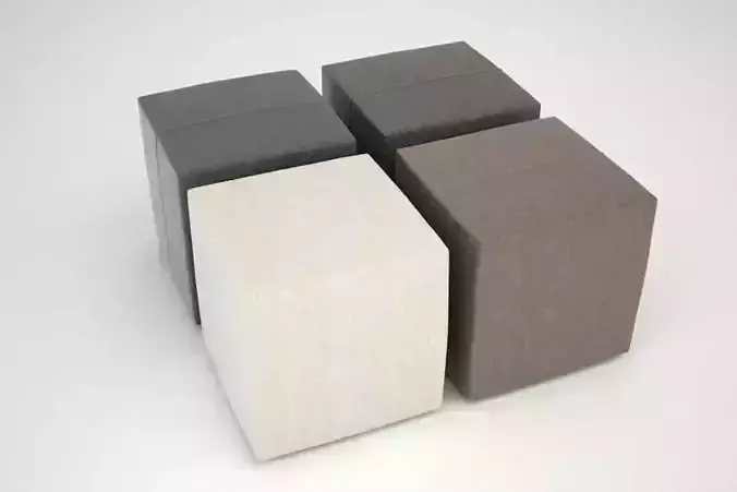 Leather Cube Stool