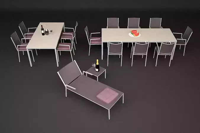 Garden Furniture Set 3D model