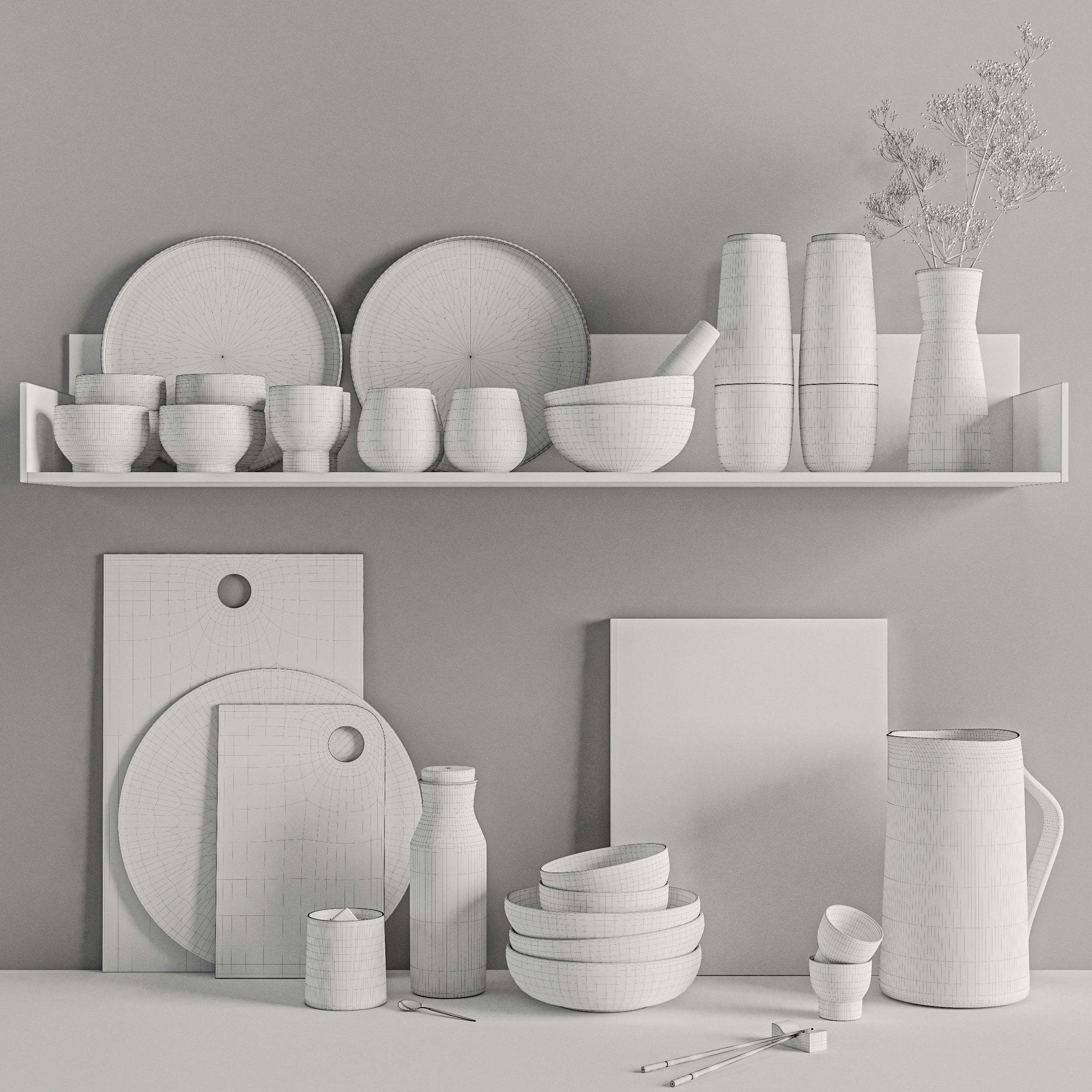 kitchen accessories 3D model_5