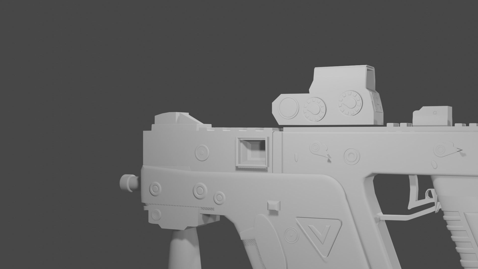 gun model kriss vector Low-poly 3D model_5