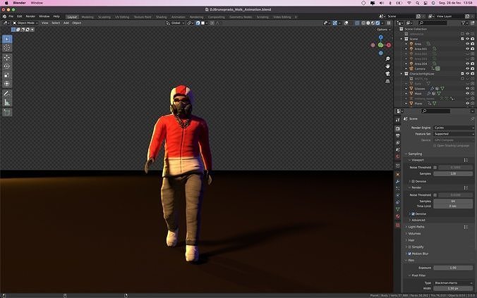 Space Walker Low-poly 3D model