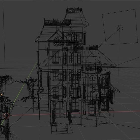 Old Manor Low-poly 3D model_20