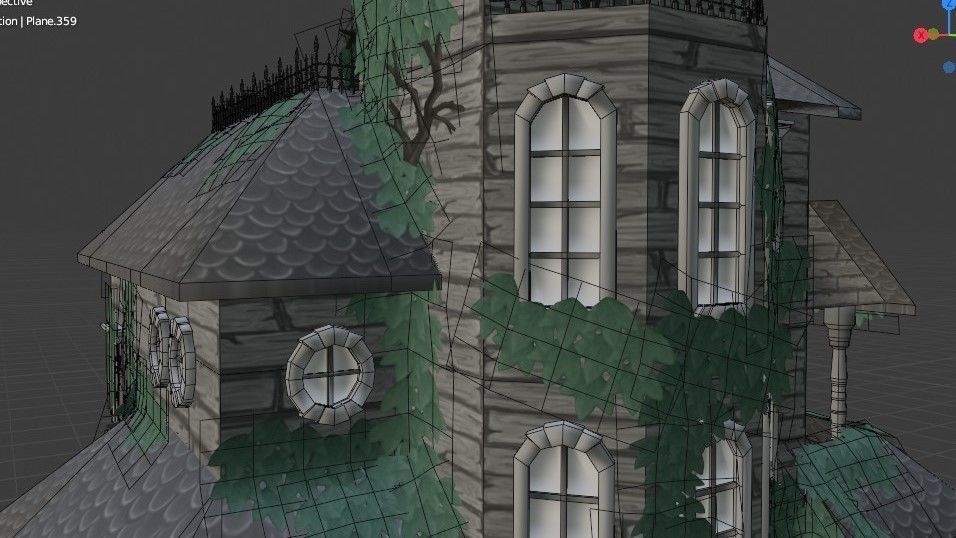 Old Manor Low-poly 3D model_18