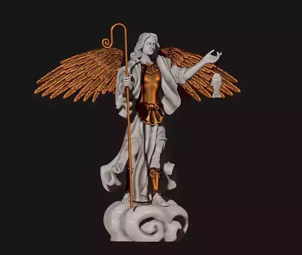 Raphael Archangel - Metal - Wood - CNC Rounting and 3D print model