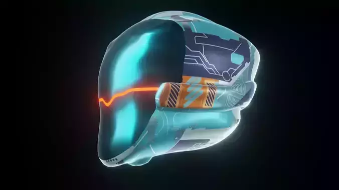Sci-Fi helmet game ready