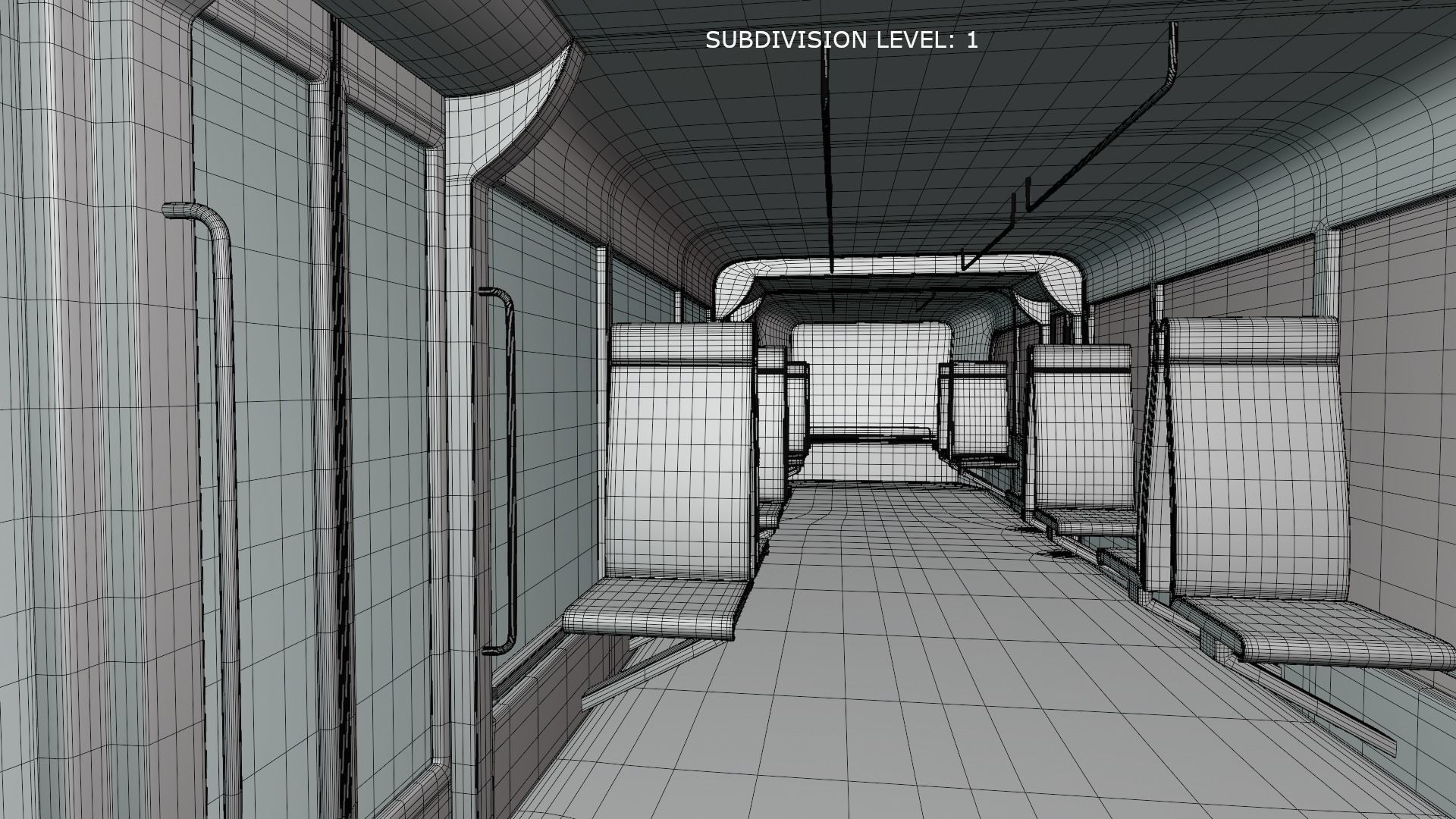 Monorail station with trains 3D model_24