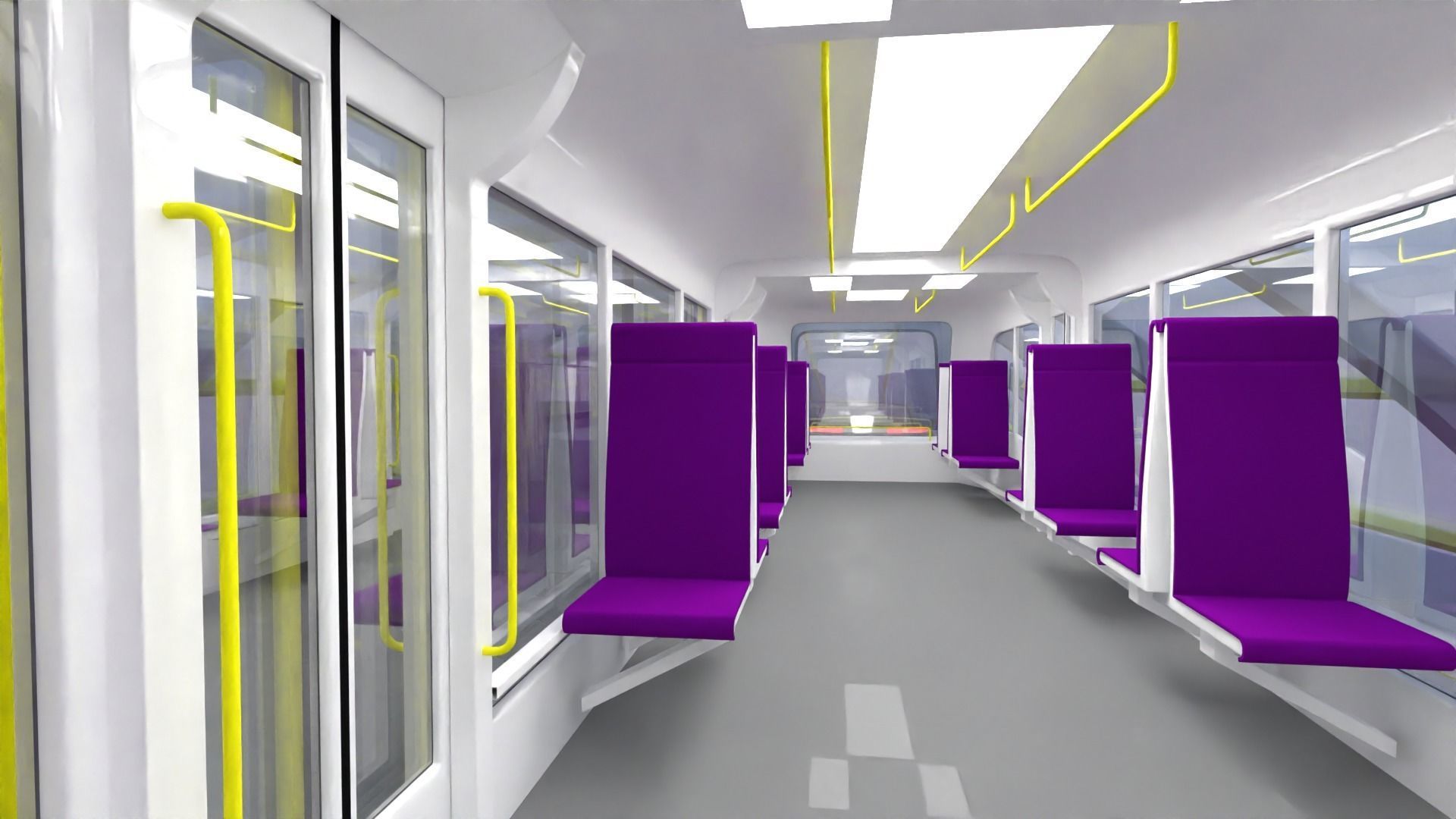 Monorail station with trains 3D model_22