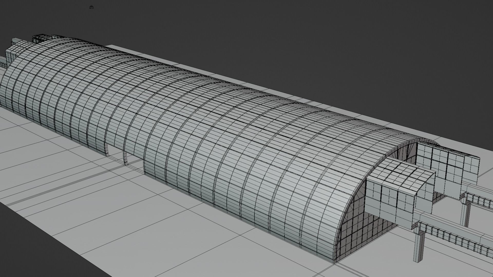 Monorail station with trains 3D model_17