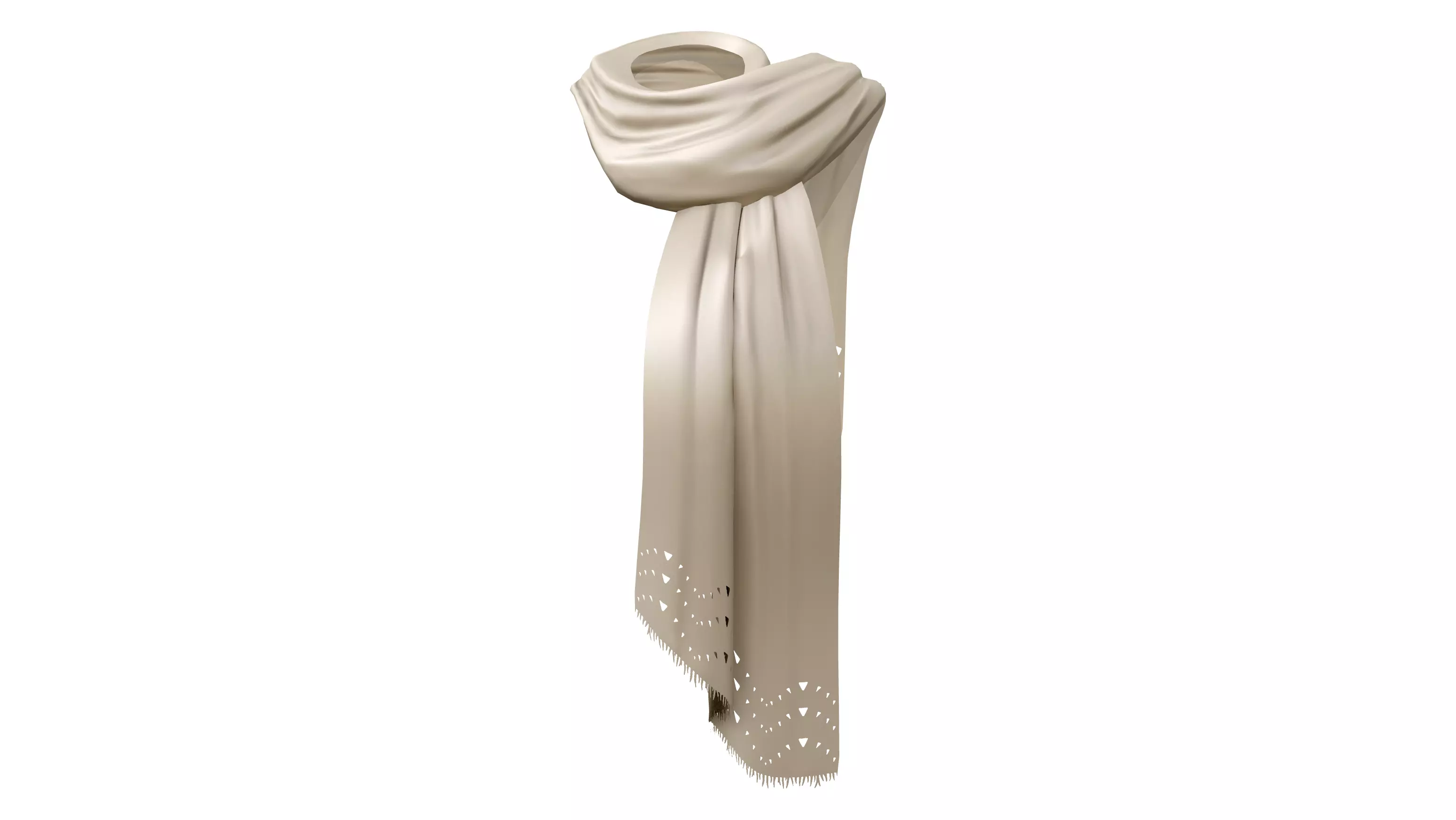 Loose Wrapped Around Neck Scarf Low-poly 3D model