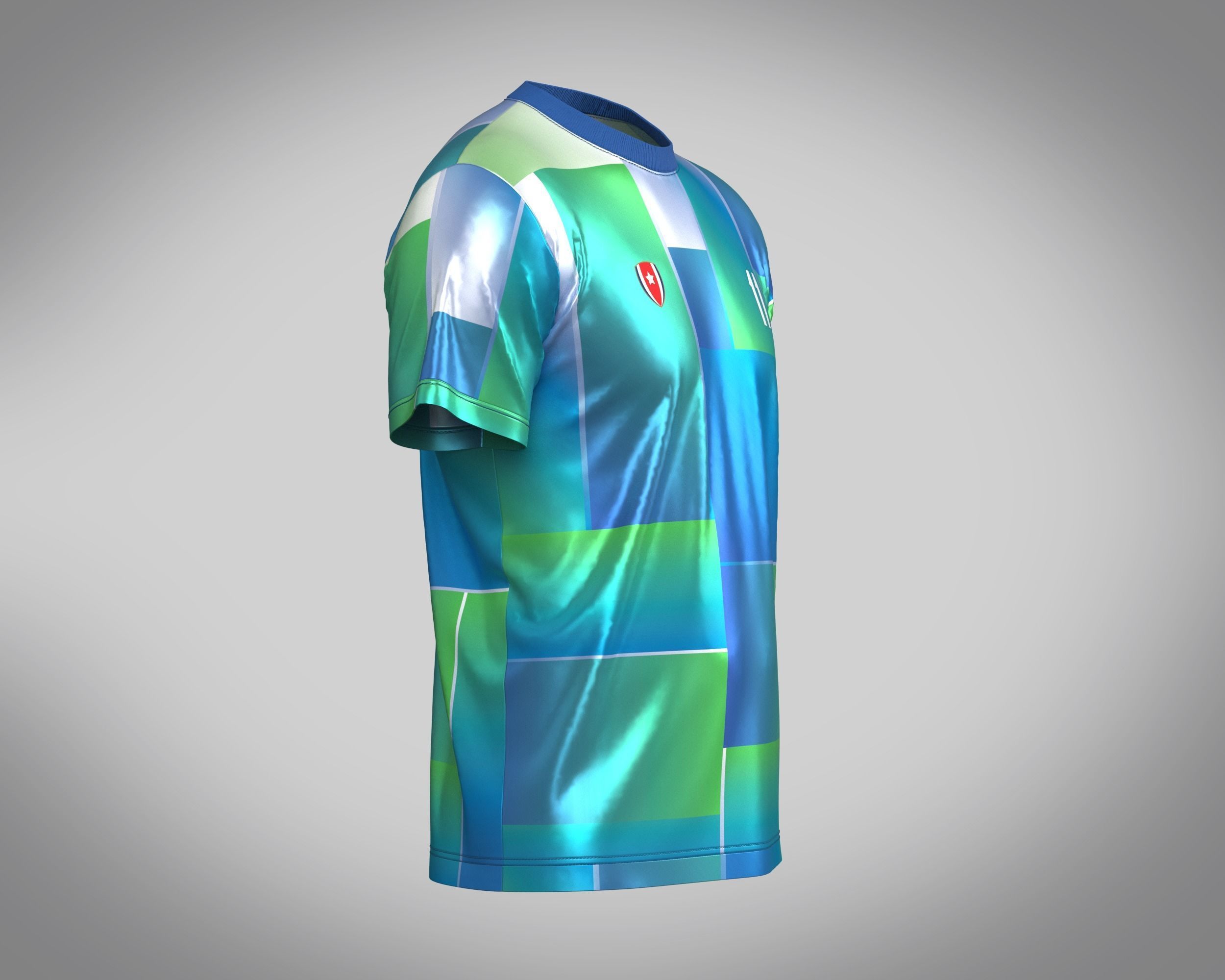 Soccer Printed Jersey-11 3D model_1