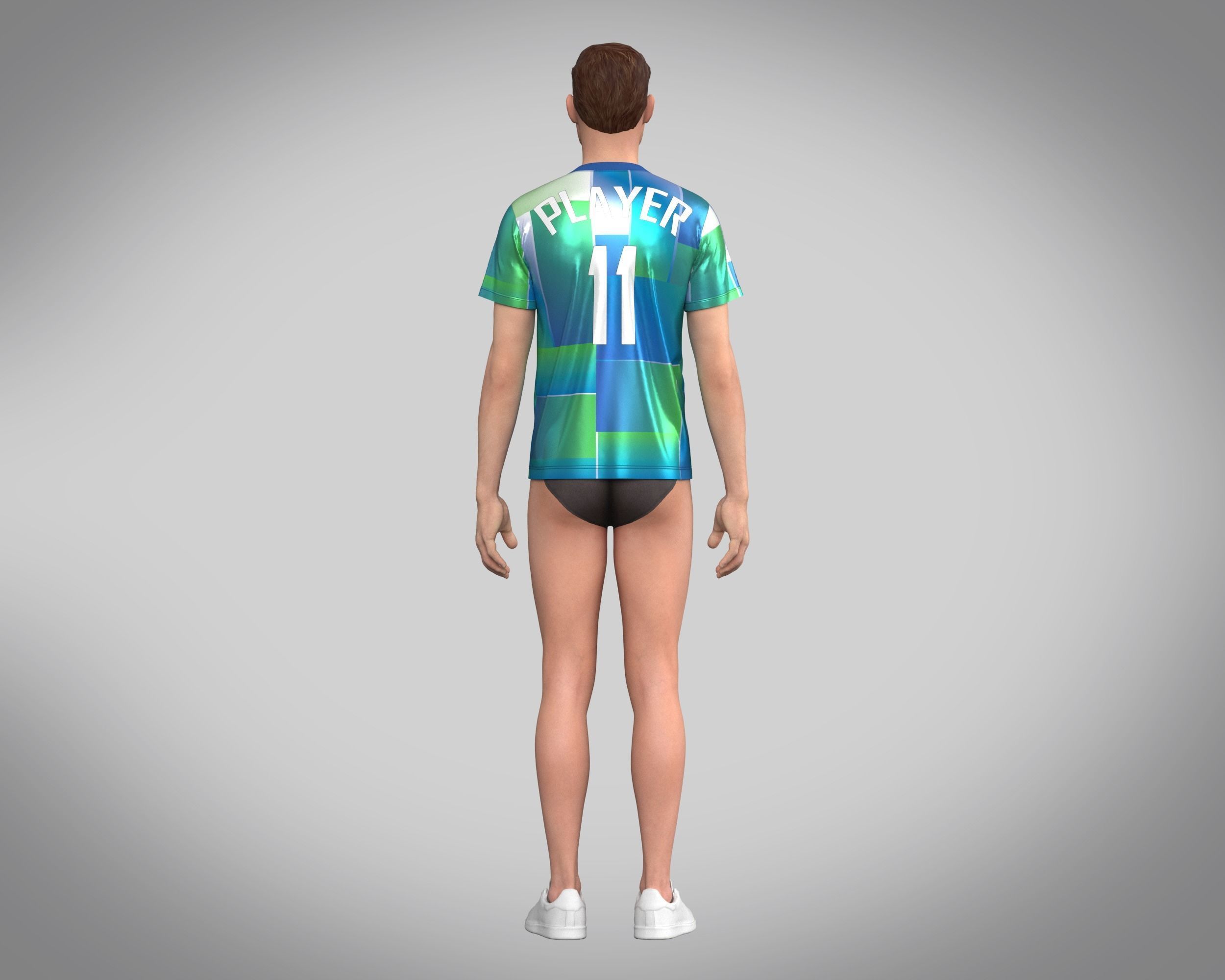 Soccer Printed Jersey-11 3D model_7