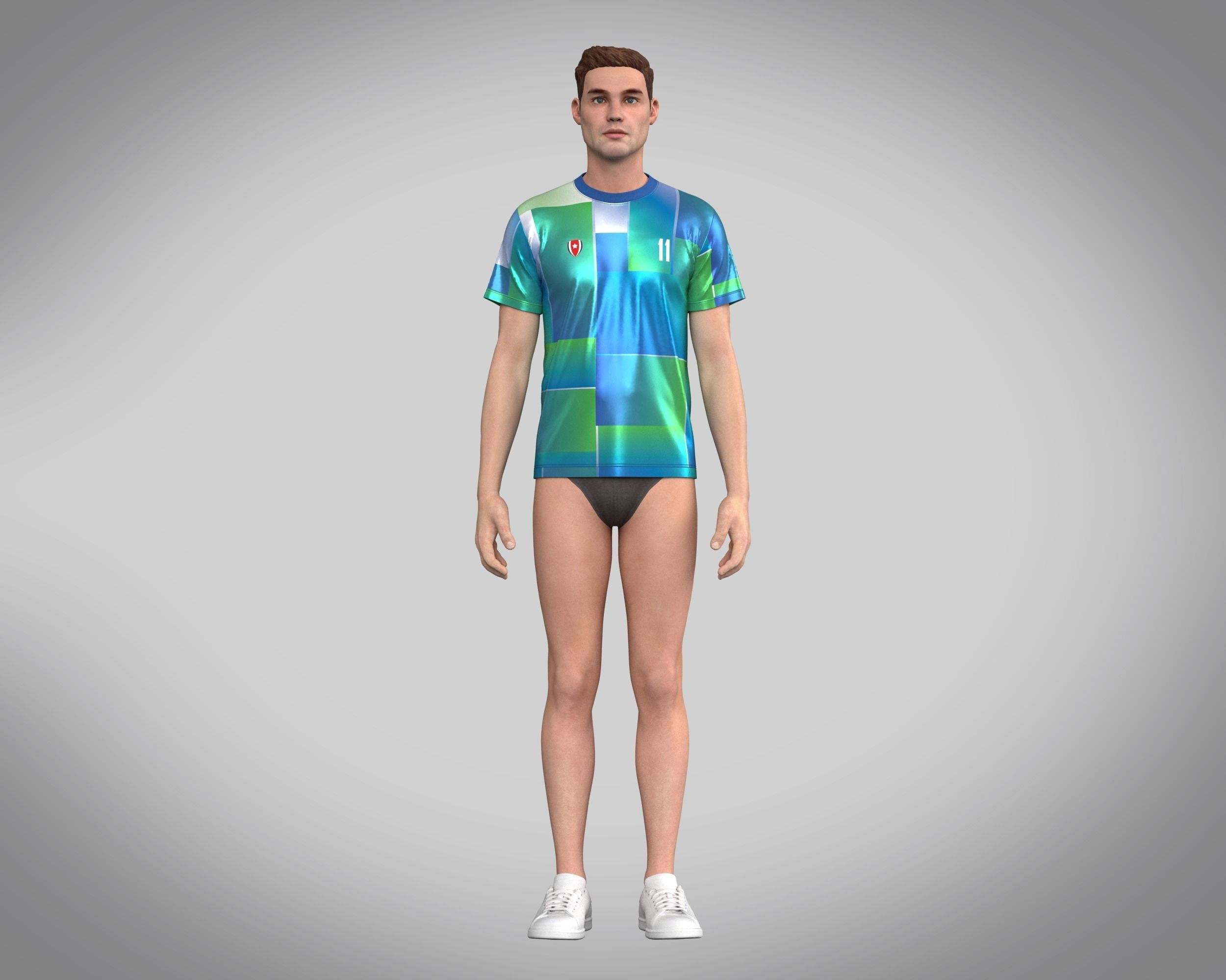 Soccer Printed Jersey-11 3D model_6