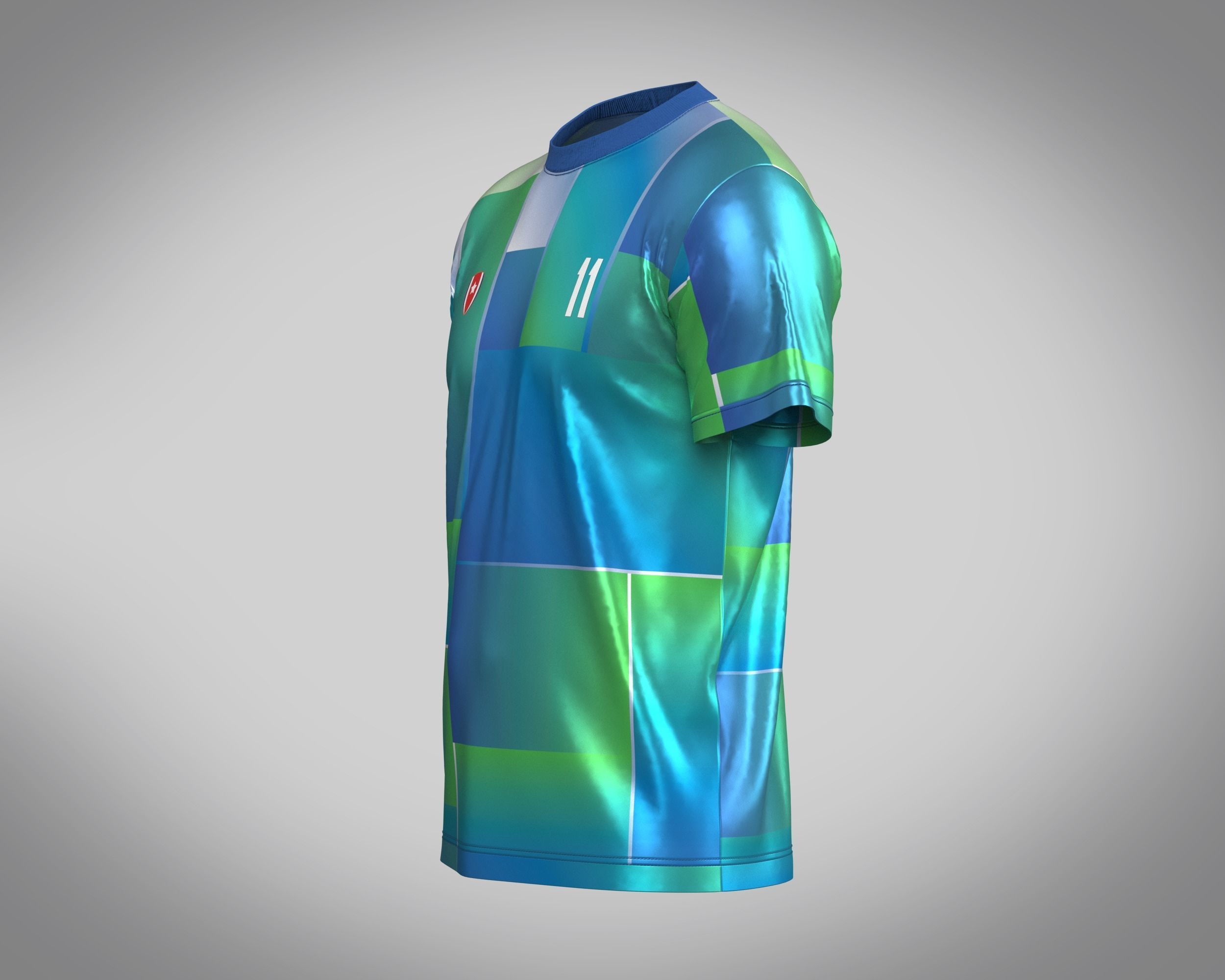 Soccer Printed Jersey-11 3D model_5