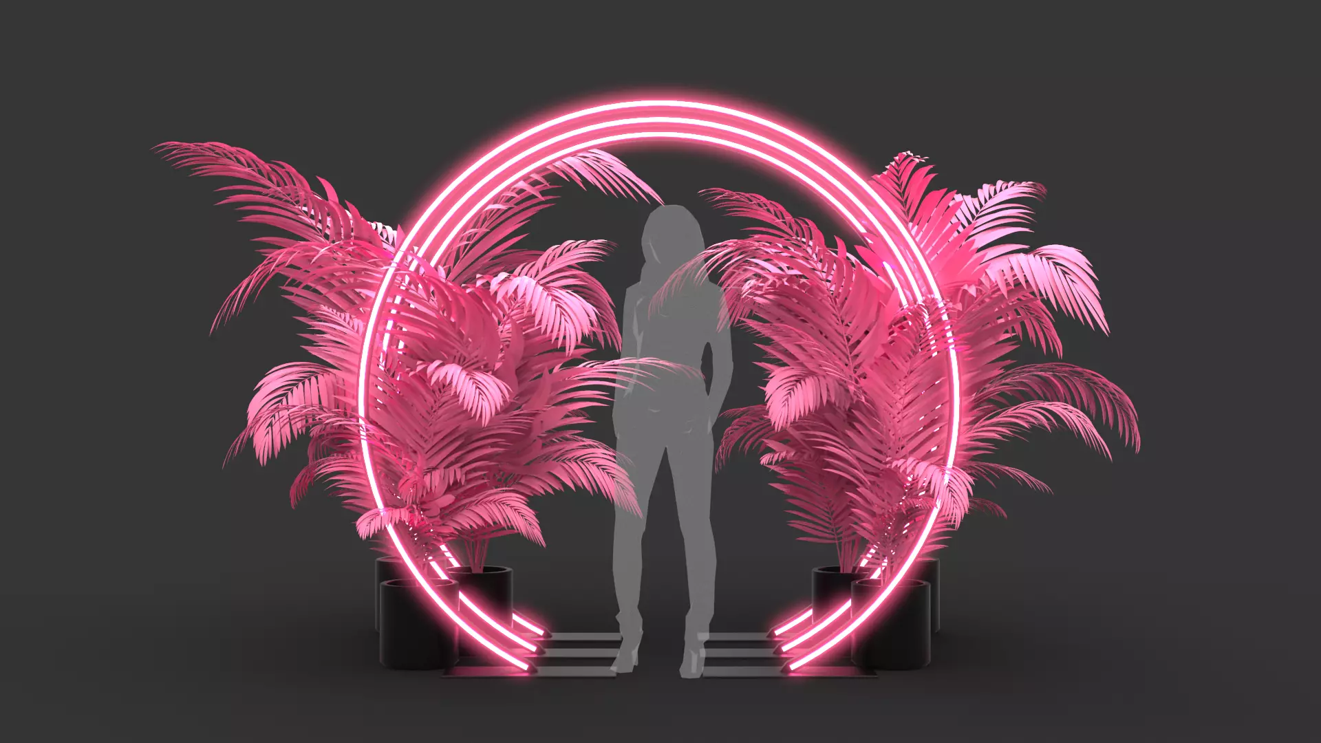 Neon Rings - Photo Opportunity 3D model_0