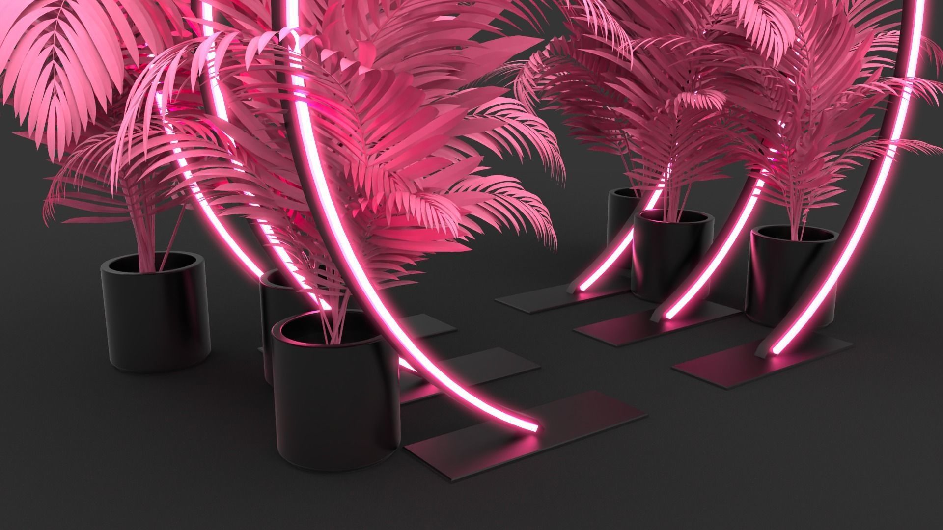Neon Rings - Photo Opportunity 3D model_2