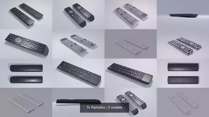 Tv Remotes 3D Model Collection