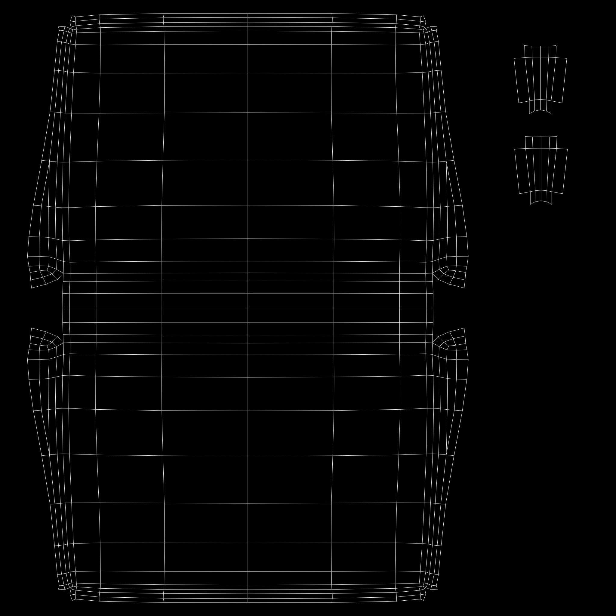 4in1 Female Black Fashion Skirt Outfit Low-poly 3D model_13