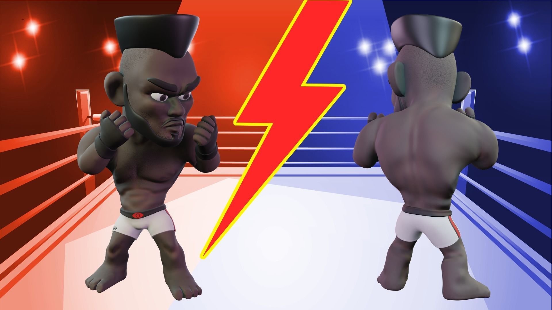 Fighter Boxer Character 10 Low-poly 3D model_4