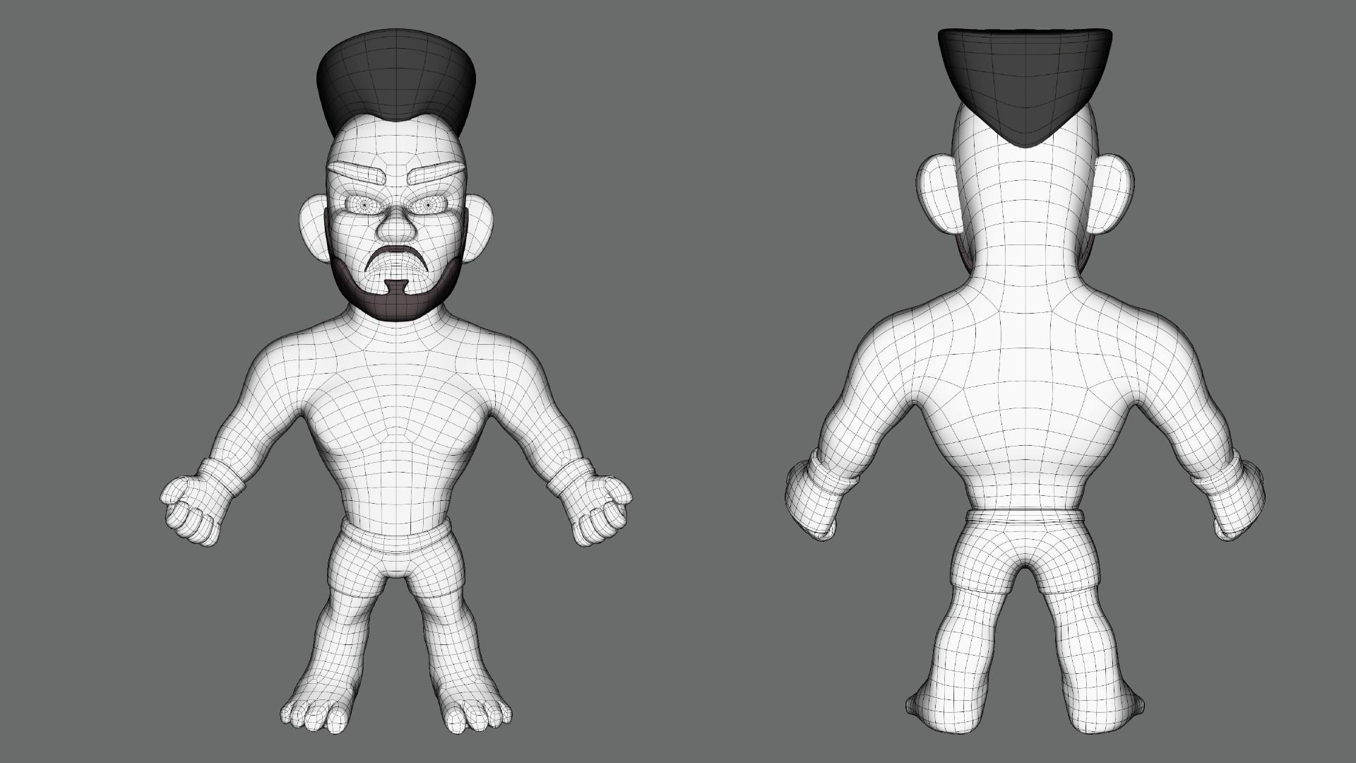 Fighter Boxer Character 10 Low-poly 3D model_5