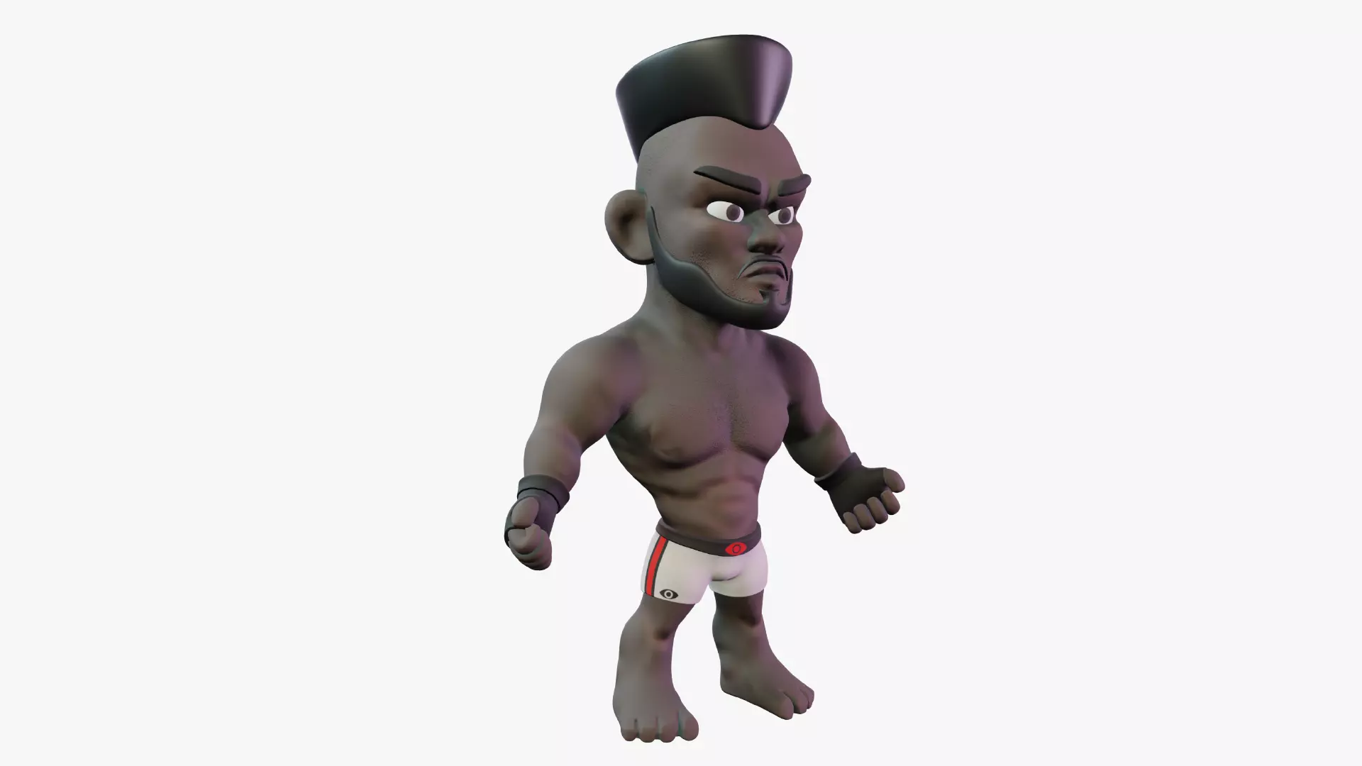 Fighter Boxer Character 10 Low-poly 3D model_0