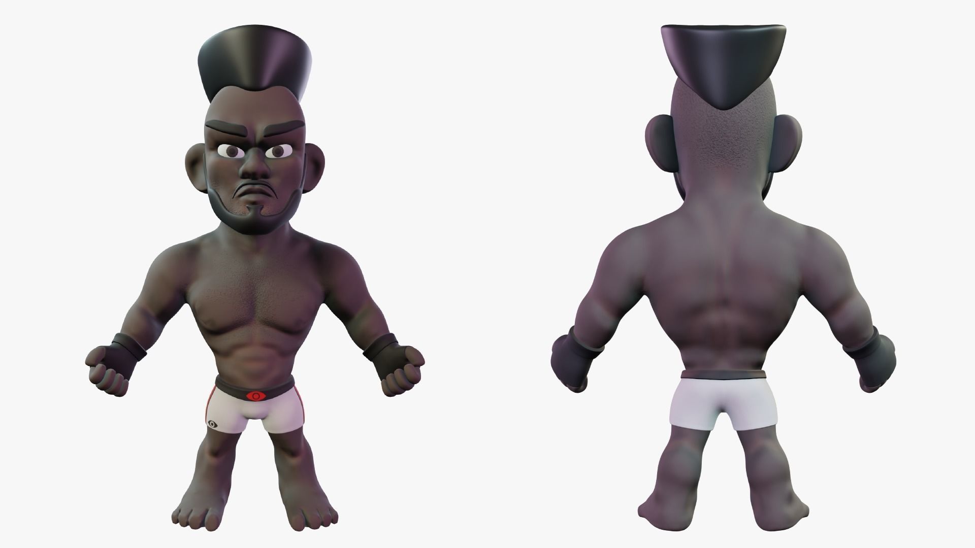 Fighter Boxer Character 10 Low-poly 3D model_1