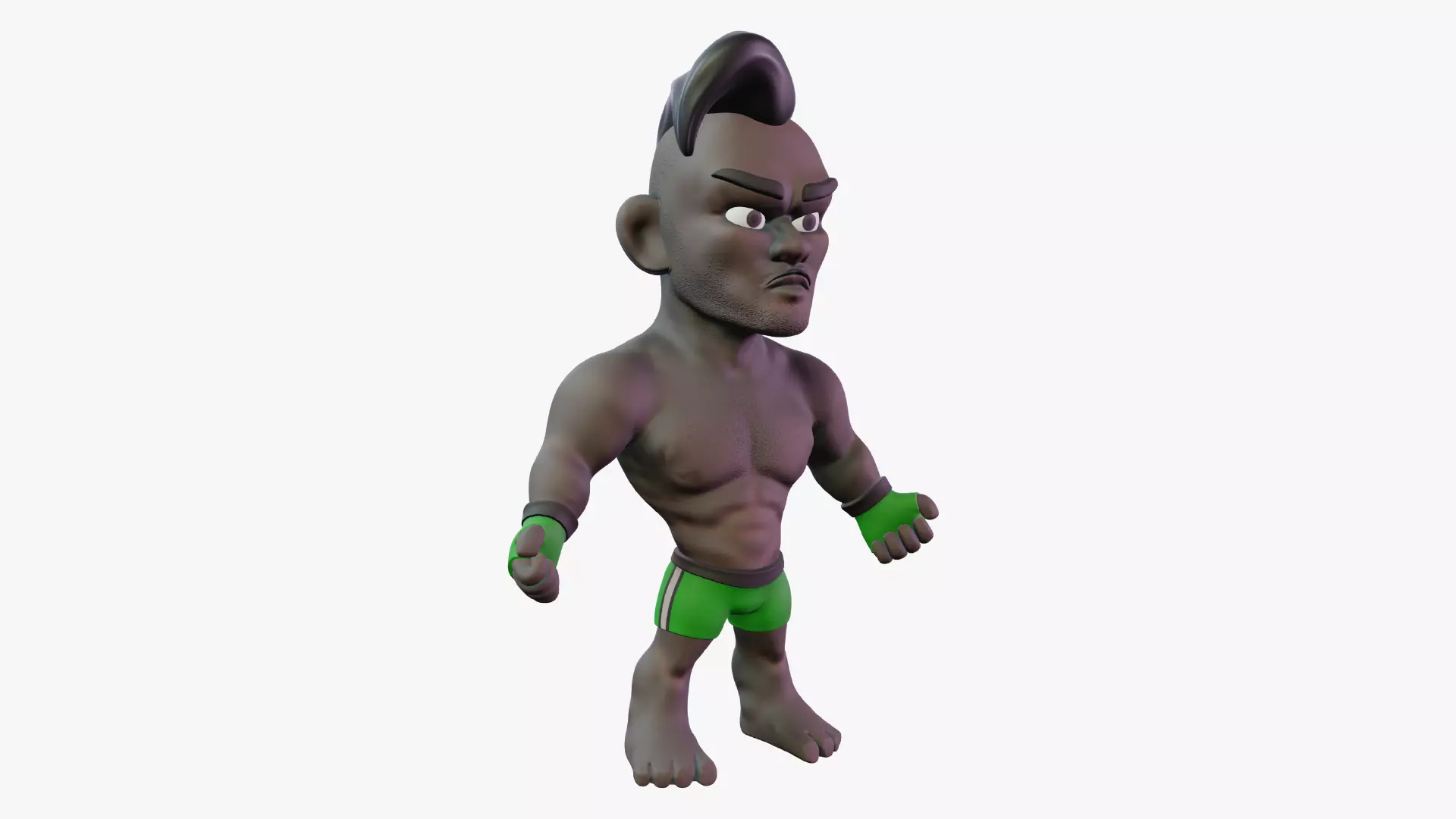 Fighter Boxer Character 11 Low-poly 3D model_0