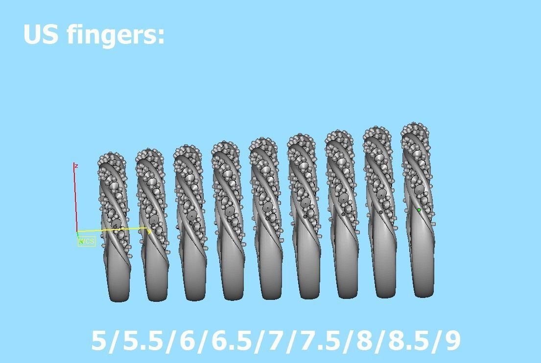 Olivia Twisted Diamond Eternity Band Ring 3dprint model 3D print model_22