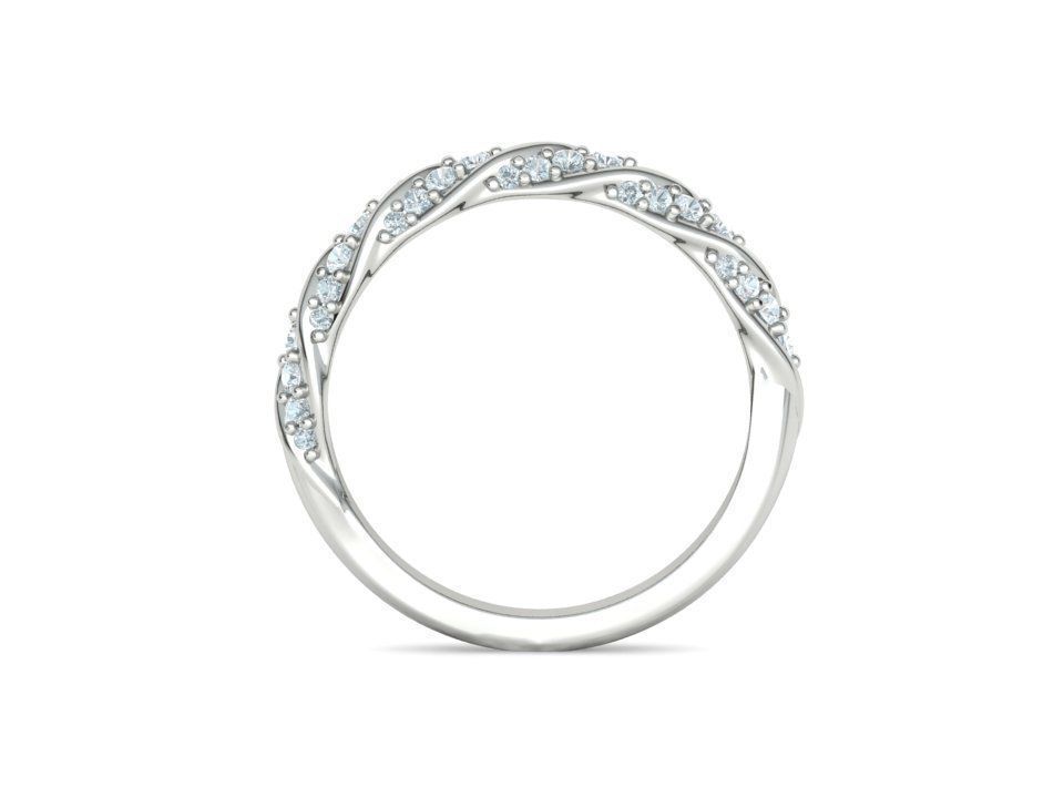 Olivia Twisted Diamond Eternity Band Ring 3dprint model 3D print model_25