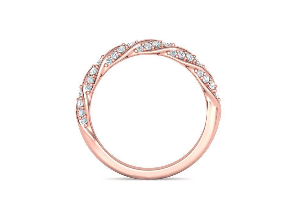 Olivia Twisted Diamond Eternity Band Ring 3dprint model 3D print model_23