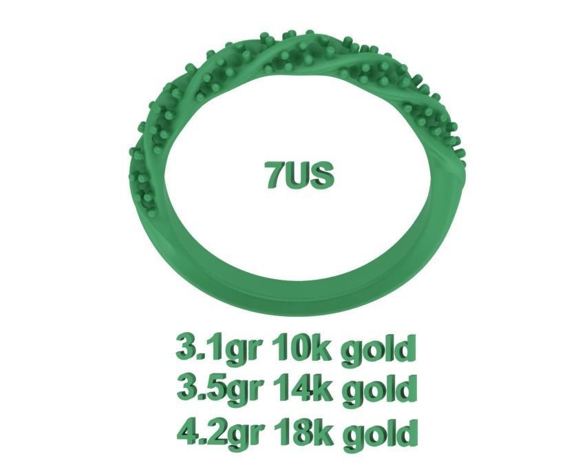 Olivia Twisted Diamond Eternity Band Ring 3dprint model 3D print model_17