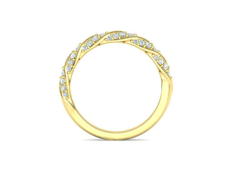 Olivia Twisted Diamond Eternity Band Ring 3dprint model 3D print model_24