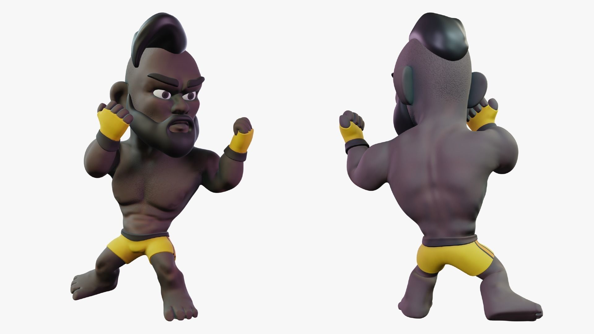 Fighter Boxer Character 12 Low-poly 3D model_2