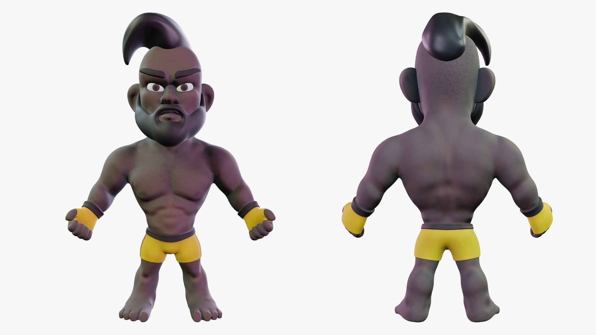 Fighter Boxer Character 12 Low-poly 3D model_1