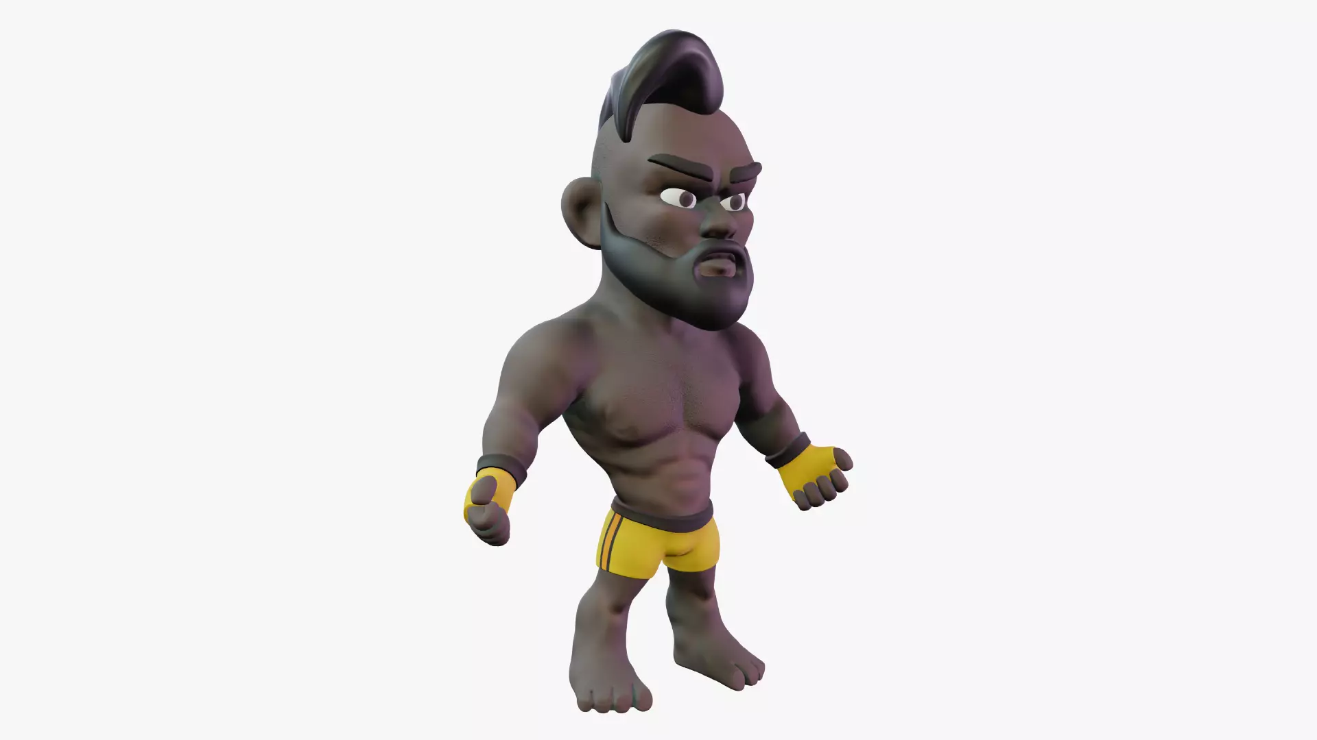 Fighter Boxer Character 12 Low-poly 3D model_0